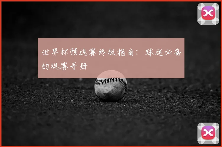 世界杯预选赛终极指南：球迷必备的观赛手册